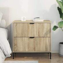 vidaXL Nachttisch Sonoma-Eiche 63,5 x 36 x 61 cm Holzwerkstoff - Braun - Übersicht 4