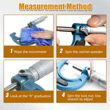 0-4 Micrometer And Accessories 4-Pack For Precision Measurement Works With Carbide Tip - Black - View 7