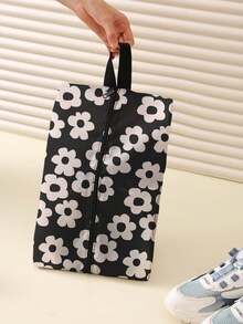 Floral Pattern Travel Portable Shoe Storage Bag, Zipper Closure, Waterproof Shoe Bag Travel Organizer Drawstring Shoes Pouch Shoes Cover Dust-Proof For Men For Women Packing Cubes Travel Essential Vacation Essentials - Multicolor - View 3