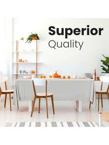 6件套一次性派对桌布，防水PE塑料布，生日甜点桌布，纯色，适用于户外婚礼、万圣节派对、圣诞派对、生日宴会、露营、圣诞节等场合。