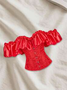 Women Corset Belts - Red - View 1