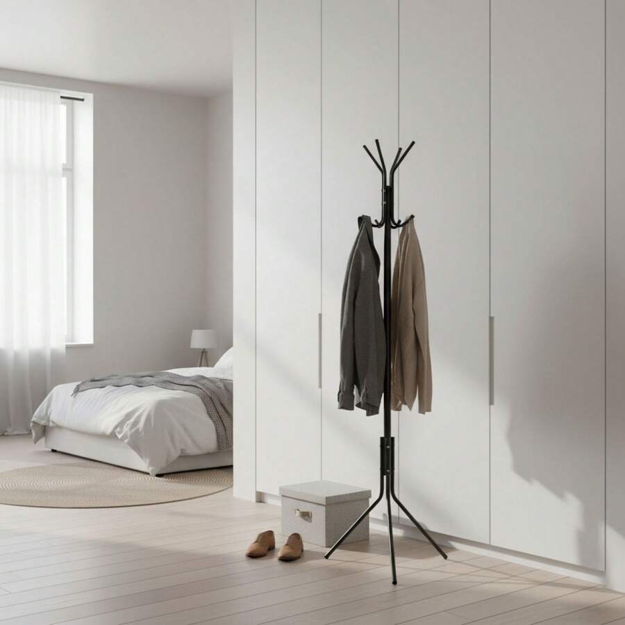 Ecommerc3 MOBLEKIT | Free-Standing And Expandable Clothes Racks In Metal And Wood, Clothing With Adjustable Options, With Wheels Or Shelves, Organizers For Bedroom, Entryway And Home - Gantungan Baju Logam 170x48 cm - View 1