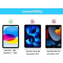2x Protector de Pantalla para iPad A16 11 Pulgadas 2025 / iPad 10 generación 10.9 Pulgadas 2022 Mica de Cristal Vidrio Templado Screen Protector,35879022 - Morado - Ver 2