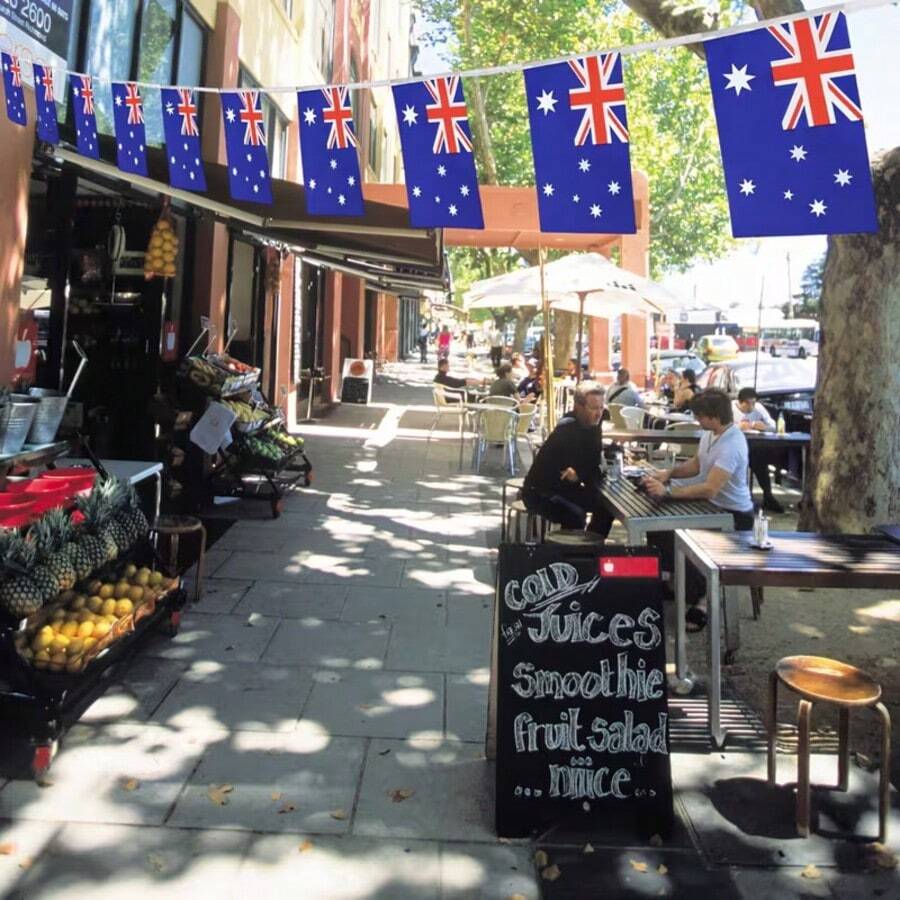 20pcs/24pcs Australian Flag Banners - Double-Sided, Durable Polyester For Patriotic Events & Sports Bar Decor - Multicolor - View 1