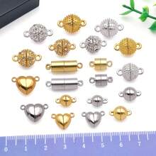 5 Stücke magnetische Halsketten- und Armband-Verschlüsse, magnetische Trennverschlüsse zum Umwandeln für Armband, Halskette, DIY Schmuckherstellung, Hochzeitsaccessoires - Verschiedenfarbig - Übersicht 5