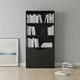 Ecommerc3 MOBLEKIT | Modular Wooden Shelves With Different Compartments And Door Options, Bookcases And Storage Furniture For Bedroom, Kitchen Or Entryway - Black - 4 Levels + Doors | 59*29*120cm - View 2