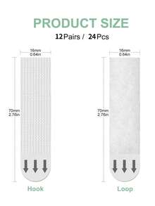 24条装重型相框悬挂条 - 无需钉子，不伤墙面，易于拆卸 - 24条装，适用于相框安装杆 - 白色 - 查看 9
