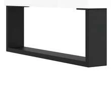 Mobile per dischi vidaXL, bianco lucido, 121x38x48 cm, materiale a base di legno. - Bianco - Visualizzare 7