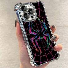 Science Fiction Spiders Crisscross The Universe Phone Case, New Creative Fashion Design,Compatible With Apple Phone 17 16 15 14 13 12 11 Pro Max 14 Plus X 15 Plus XS MAX 16 Plus  , Luxury  Minimalist Shock Proof  Silicone Electroplating Four Corner Anti Drop Anti Drop Phone Case - Silver - View 4