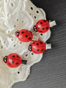 瓢虫发夹，红色发夹，动物造型发夹，适合女孩和女士，女孩发饰，昆虫发夹，返校季发饰，发饰