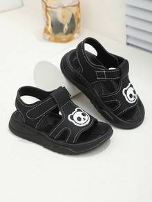 1双儿童夏季时尚多功能凉鞋，轻便软底婴幼儿鞋，男女童户外沙滩/水鞋，简约可爱 - 黑色 - 查看 2
