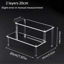 1 رف عرض أكريليك، رف عرض ثلاثي الأضلاع من 2/3/4/5 طبقات، رف تخزين وعرض منزلي، مناسب للمجوهرات والمستحضرات التجميلية والعطور، مثالي لعطلات الشاطئ والحمام والغرفة، سعة كبيرة، رف منظم للمستحضرات التجميلية - شفاف - مشاهدة 11