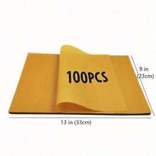 100 Pcs Pre-Cut Parchment Paper Sheets 9x13 Inch – Unbleached Non-Stick Baking, Grilling, Air Fryer & Steaming Sheets - Brown 100pcs - View 4