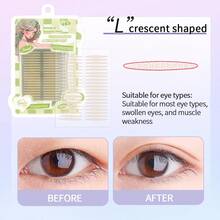 隐形自然双眼皮贴，强力粘性，持久耐用，防水防汗，温和亲肤，闭眼无痕，放大双眼，新手及化妆爱好者均可使用 - 彩色 - 查看 9