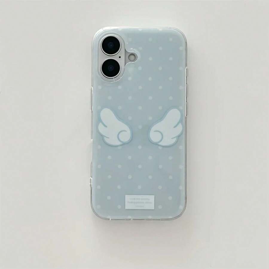 Angel Polka Wings Phone S25 S24 S23 S22 S21 FE Ultra Plus 4G 5G Texture Back Cover.Accessories. - YSK-320HKX83A1 - 查看 1