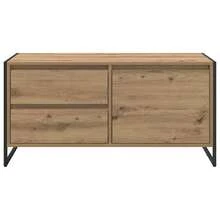 Larryhot Mobile TV con cassetto Rovere Artigianale 100 x 36 x 49.5 cm,Robusto e durevole, facile da montare, la scelta ideale per l'arredamento della casa - Castano - Visualizzare 6