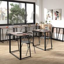 HOMEMAKE Furniture Escritorio de Computadora Plegable Se Puede Usar para Oficina Ahorro de Espacio de Estudio 80 x 40 x 74cm Nuez - Negro - Ver 1