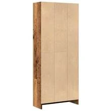 Bibliothèque vidaXL, aspect bois recyclé, 60 x 24 x 143 cm, bois d'ingénierie - Tabac - Voir 6