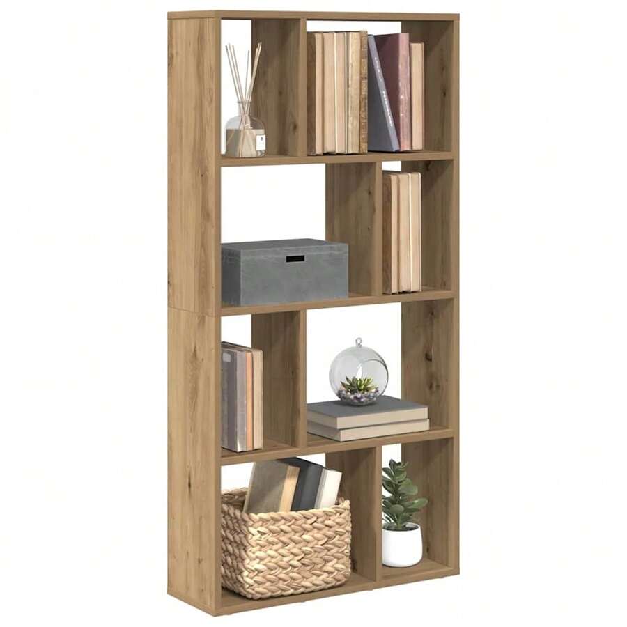 Bibliothèque vidaXL Artisan Chêne 60x20x120 cm Matériau à base de bois - Tabac - Voir 1