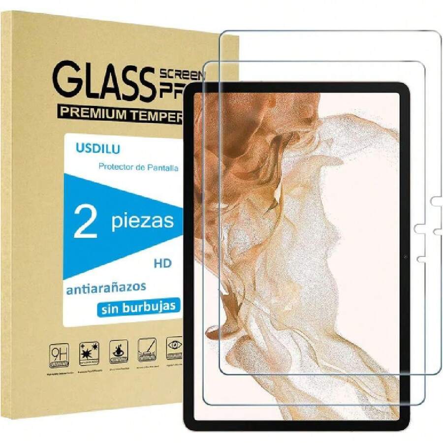 2x Protector de Pantalla para Samsung Galaxy Tab S9/S8/S7 11 Pulgadas Mica de Cristal Vidrio Templado Glass,35879023 - Rosa Pálido - Ver 1