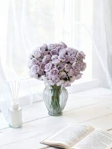 1 Bunch/2 Bunches Silk Peony Bouquet Pink Artificial Rose Flower 27 Stems Artificial Peonies Flower For Home Wedding Party Centerpieces Arrangements Bridal Shower Decorations, Valentine Day, Gift Gifts Birthday Graduation