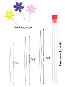 5pcs Stainless Steel Beading Tool Set, Includes Beading Needles, Big Eye Needles, Opener Needles And Handmade Necklace Stringing Accessories