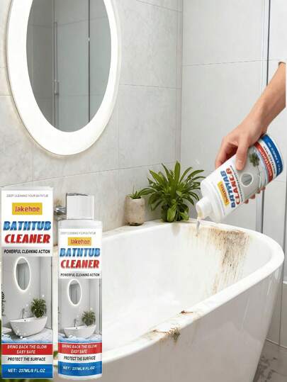 jakehoe Bathroom Cleaner - Household Bathroom Tile & Bathtub Descaler, Removes Water Stains & Dirt, Deep Cleaning For Bathroom Surfaces, Quickly Dissolves Stubborn Stains, Keeps Bathroom Clean & Bright, Best Selling Bathroom Cleaning Solution.