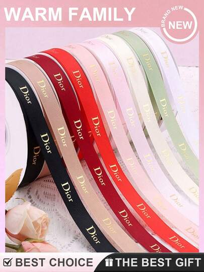 M.Dior 1pc Fashion Gift Wrapping Ribbon, Gift Ribbon, Decorative Ribbon, Bouquet Ribbon, Valentine's Day Decorative Ribbon, Birthday Cake Decorative Ribbon, Bow, Party Supplies. Suitable For Gift Wrapping, Flower Packaging, Birthday Parties, Cake Decorations, Home Decor, And Various Holidays Such As Christmas, Valentine's Day, Thanksgiving, Etc.