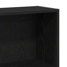 Estantería vidaXL de 4 compartimentos, acabado en roble negro, 80x24x143 cm. - Negro - Ver 8