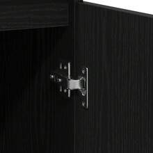 Buffet vidaXL aspect chêne noir 29,5 x 34 x 76 cm, matériau à base de bois - Noir - Voir 11