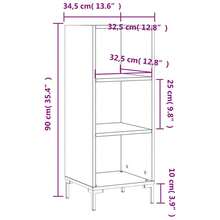 Aparador vidaXL blanco 34,5x32,5x90 cm Material a base de madera - Blanco - Ver 9