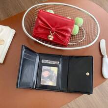 Stylish & Versatile Women Short Wallet Coin Purse Card Holder Bow Decor Clutch For Women Wallet Mini Wallet Purse Wallet Small Wallet Cute Wallet Purses For Woman Wallet For Ladies Wallet Travel Essential Badge Holder Id Card Holder Id Holder - Multicolor - View 4