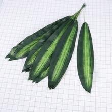 QY- 40Piezas Artificiales Brasileñas Simuladas para Decoración de Hogar y Oficina Follaje Tropical Verde para Arreglos DIY Galería -2195 - Verde - Ver 7