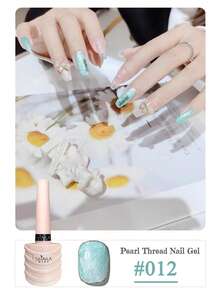 MISS SHAKA 10毫升秋冬美甲白色蓝色粉色螺纹凝胶指甲油流行美白贝壳珍珠极光光疗指甲油美甲艺术美甲用品圣诞美甲 - 彩色 - 查看 10