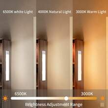 2pcs USB Rechargeable LED Motion Sensor Lights, Super Thin Wireless Under Cabinet Lighting, 3 Color LED Strip, Suitable For Kitchen, Closet, Stairs, Hallway, Emergency Lighting, Christmas, Halloween Gifts - 2pcs - View 5