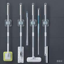 3-Piece Adjustable Wall-Mounted Mop And Broom Holder, No Drilling Required Plastic Storage Rack With Secure Clamping Mechanism, Space-Saving Design For Bathroom, Bedroom, Garden, And Dorm Organization, Durable And Modern Cleaning Tool Storage Solution, Broom Holder Wall-Mounted - 3件套 - 查看 10