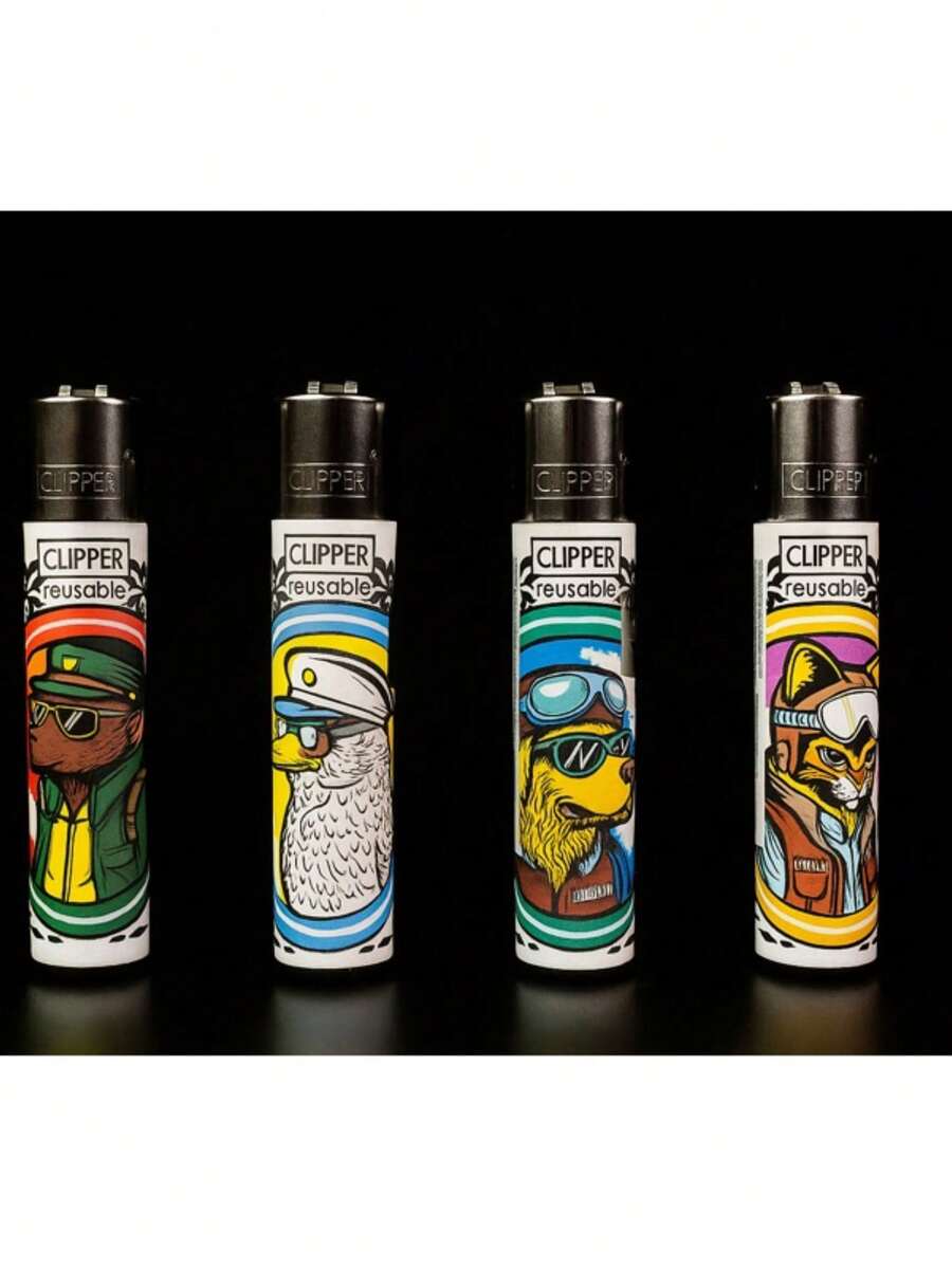 Kit Of 4 Clipper Original Lighters - Exclusive Farm Collection, Refillable, Replaceable Pestle - Gasless - 海鷗 - 查看 1