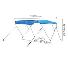 Boat Shades - 3 Bogen 79-84*46 Zoll Blau - View 10