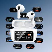 Wireless Earbuds, ENC Noise Cancelling Ear Buds With Smart Touchscreen Case, 48H Playtime For Sports & Working, Bass Stereo Sound, Bluetooth 5.4 Headphones - 白色 - 查看 2