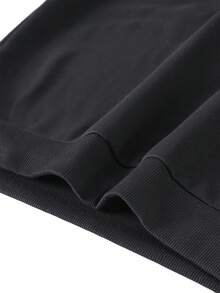 Men's Biker Print White Hoodie With Drawstring And Pockets - Black - View 6