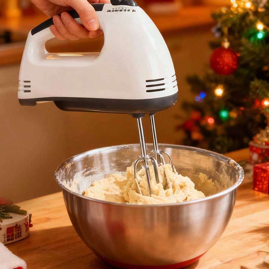 1PSC Home White Handheld Egg Beater, Electric Mini Mixer, Baking Cream Whipper, Kitchen Cake Batter Mixer, Electric Multi-Speed Mixer, Suitable For Dormitory Use.Home-Use Dual-Head Rechargeable Egg Beater With Four Replaceable Heads, Easy To Operate.Valentine's Day Home Small Appliance Set - A Romantic Gift - Xem 1