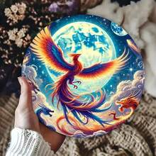 CIFbuy Legendary Phoenix Dragon Moon Tapestry | Extra Large Vibrant HD Printed Fabric Wall Art | Mystical Celestial Bedroom Decor Poste - 彩色 - 查看 1