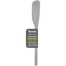 Tovolo Flex-Core - Espátula de silicona para tarro – Espátula de goma de mango largo con cabeza en ángulo para recoger y raspar, espátulas resistentes calor para uso en cocina, apto para lavaplatos(Jar Scraper Gris (Oyster Gray)) - Multicolor - Ver 1