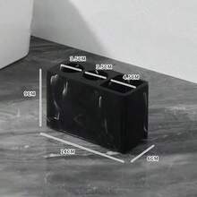 1 Luxury Marble Patterned Toothbrush Holder Bracket - Toothbrush Holder With Safety Grip, Spacious Multifunctional Storage Rack For Toothbrushes And Toothpaste, Compact Countertop Bathroom Organizer, No Clutter Space - Perfect For Bathroom Countertops, Essential Bathroom Accessories For A Hygienic Environment - 彩色 - 查看 7