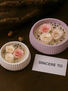 DIY Striped Round Bowl Silicone Mold, Candle Wax Container Mold, Epoxy Resin Large Capacity Storage Box Mold, Succulent Planter Concrete Cement Casting Mold, Durable Household Mold