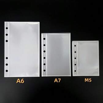 5/10/20 unidades/Bolsa Índice transparente M5/A6/A7, Cubierta de protección de plástico, Cuaderno de pegatinas portátil, Carpeta de índice, Núcleo de reemplazo de índice, Material de PP de alta calidad, libre de ácido y PVC, Almacenamiento, Alta transparencia, Adecuado para almacenar tarjetas de fotos K-Pop, fotos, documentos, billetes, monedas, joyas y varios artículos pequeños