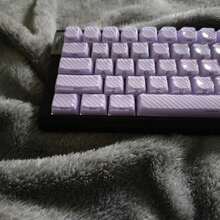 136 Keys Full Set Magical Wave Purple Keycaps, Suitable For Mechanical Keyboard And Magnetic Axis Keyboard DIY - Lilac Purple - View 2