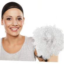 ml Peluca De Para Hombre y Mujer Estilo Esponjoso Adecuado Para Fiestas De Navidad Halloween y Máscaras10101 - Blanco - Ver 6