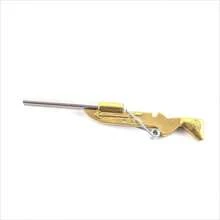 Metal Toy Gun Mini Palm Toys, Handicraft Ornaments, Animation Model Wolf Head Double-Tube Toys - Silver - View 3