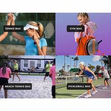 R-la Pa B de Tenis Bolso Bandolera de Tenis de un solo oro la para Pa Gran Capacidad Unisex Puede Contener Raqu de Bádminton Raqu de Squas Tenis Paddle - Naranja - Ver 6
